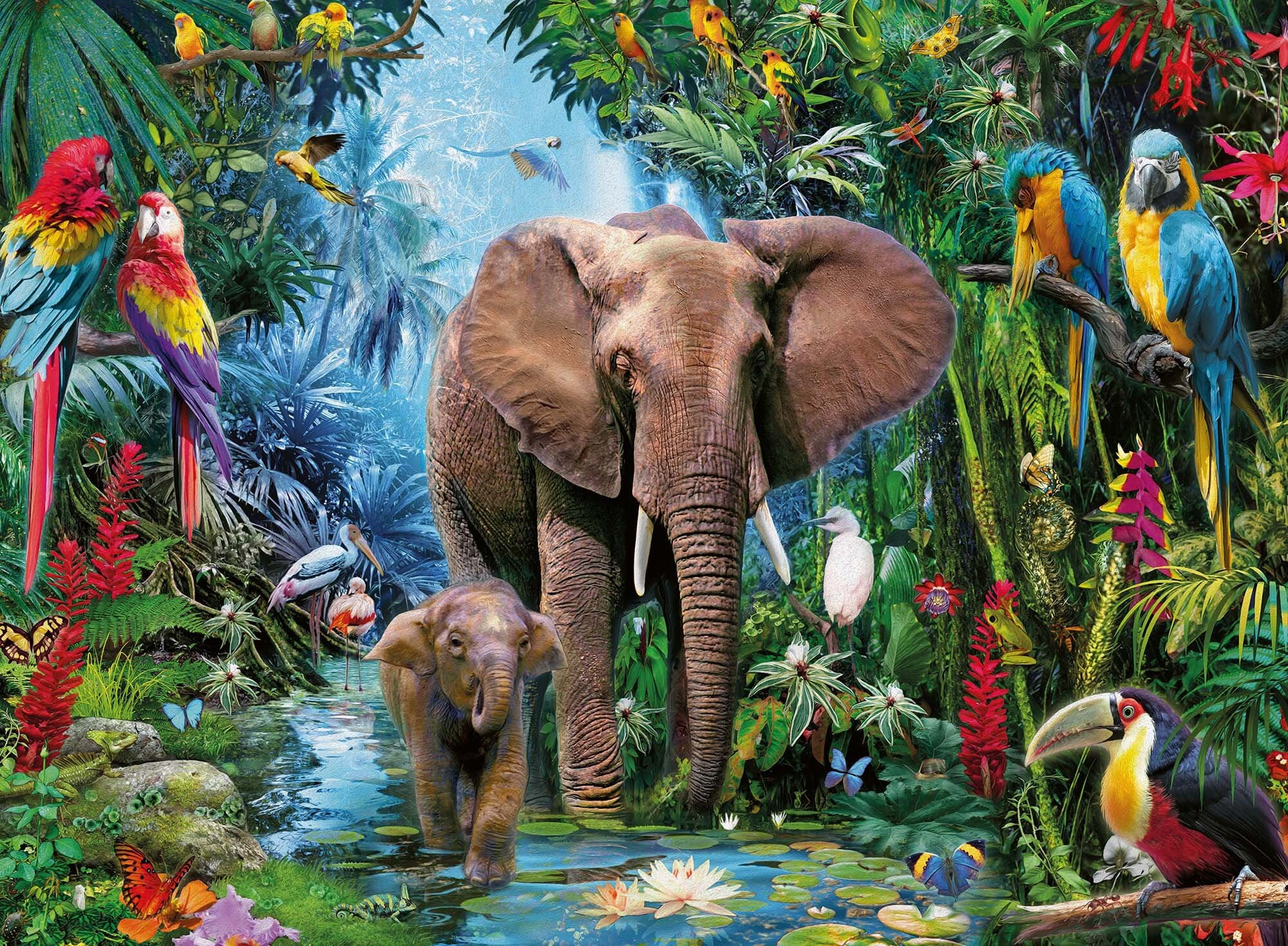 Ravensburger Puslespill, Safari Animals 150 brikker XXL