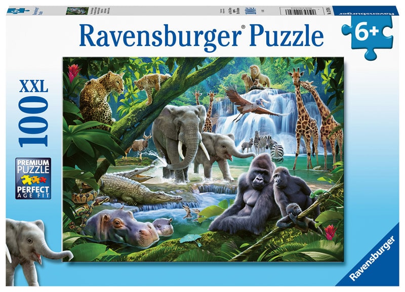 Ravensburger Puslespill, Jungle Families 100 brikker