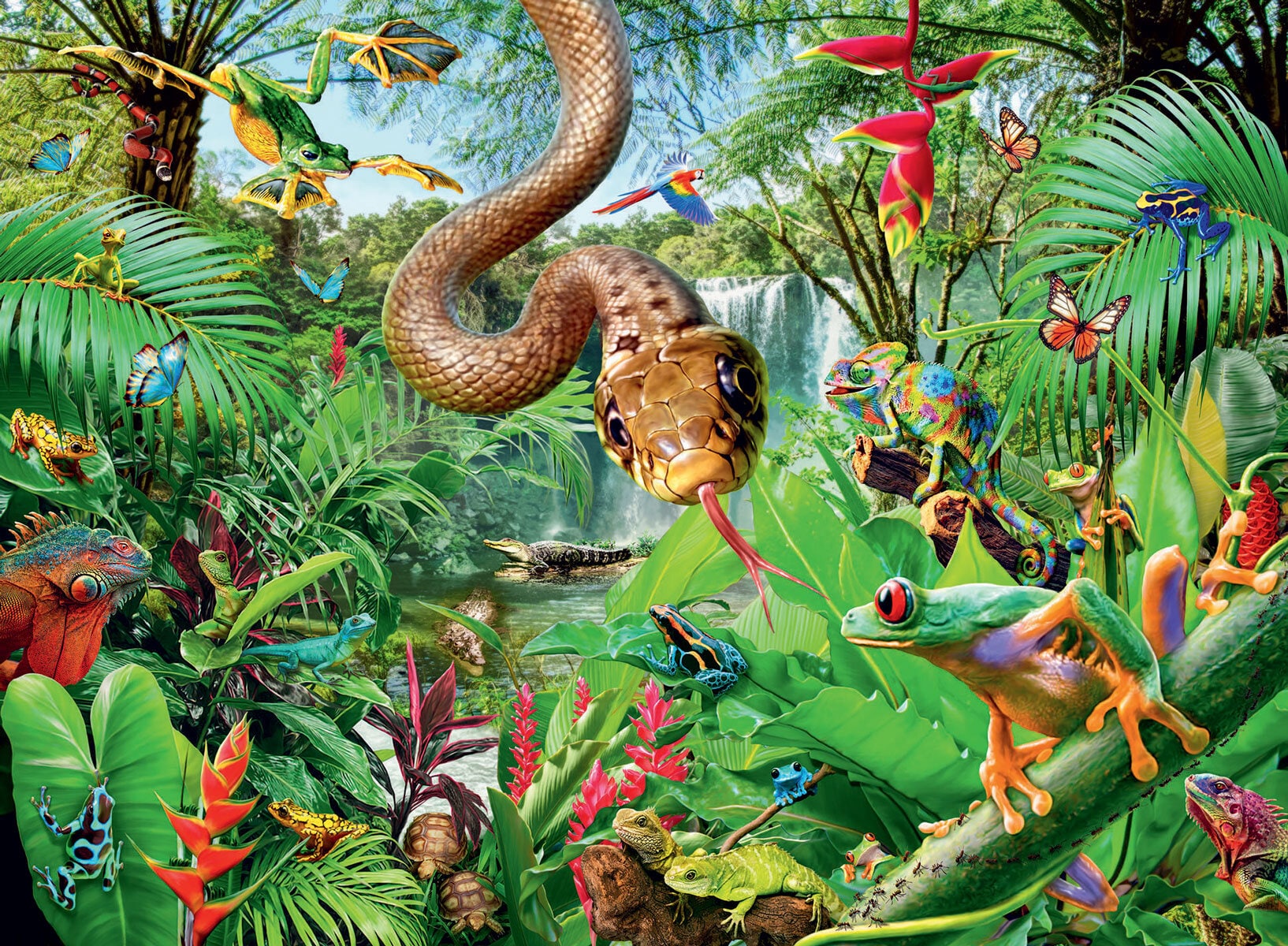 Ravensburger Puslespill, Reptile Resort 300 brikker XXL