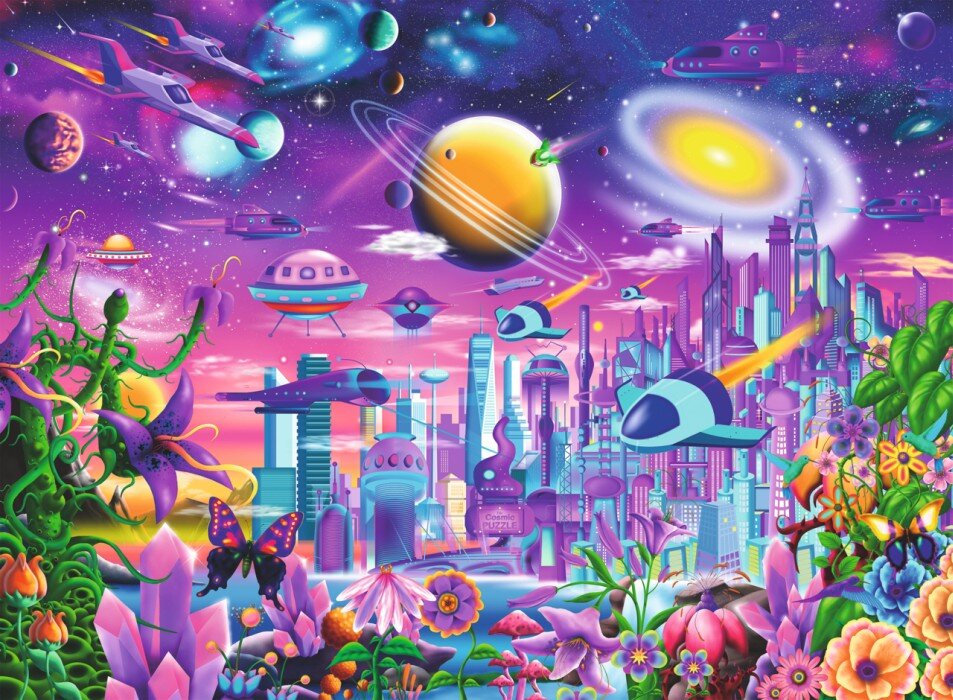 Ravensburger Puslespill, Cosmic City 200 brikker XXL