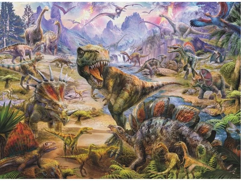 Ravensburger Puslespill, Dinosaur World 300 brikker XXL