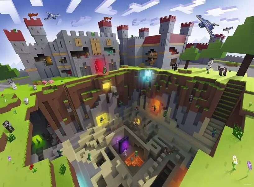 Ravensburger Puslespill Minecraft Cutaway - 300 brikker