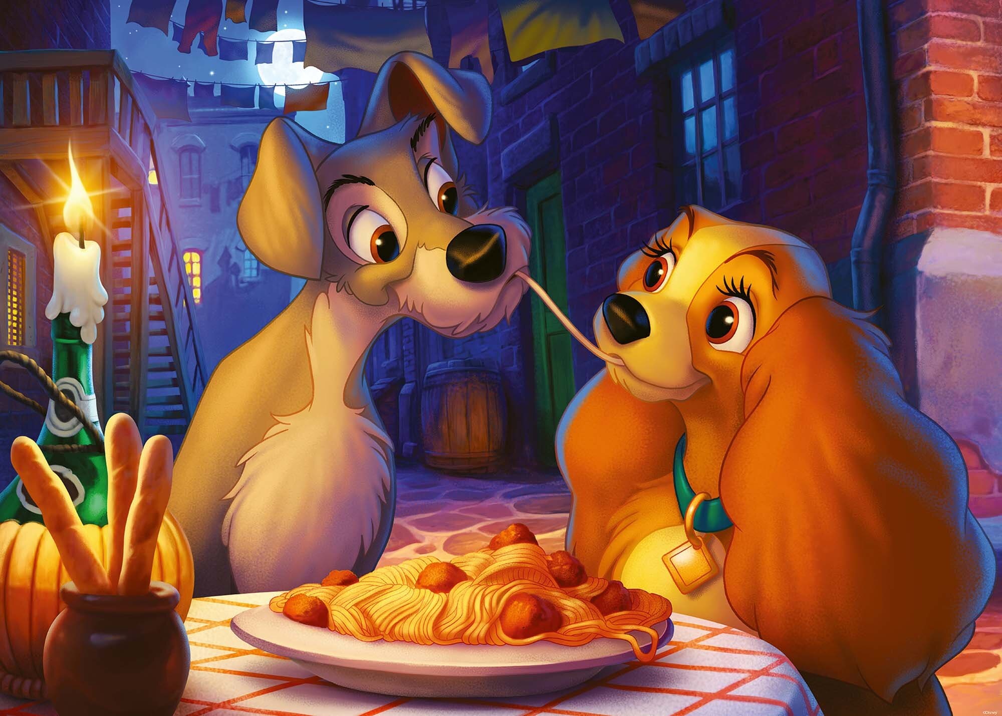 Ravensburger Puslespill, Disney - Lady and the Tramp 1000 brikker