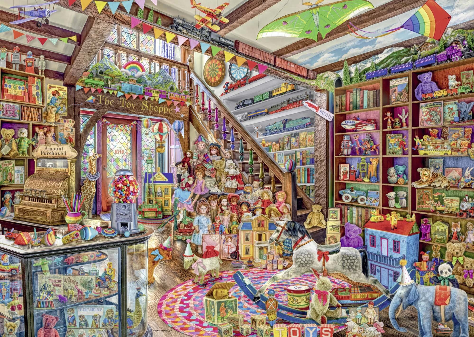 Ravensburger Puslespill, The Fantasy Toy Shop 1000 brikker