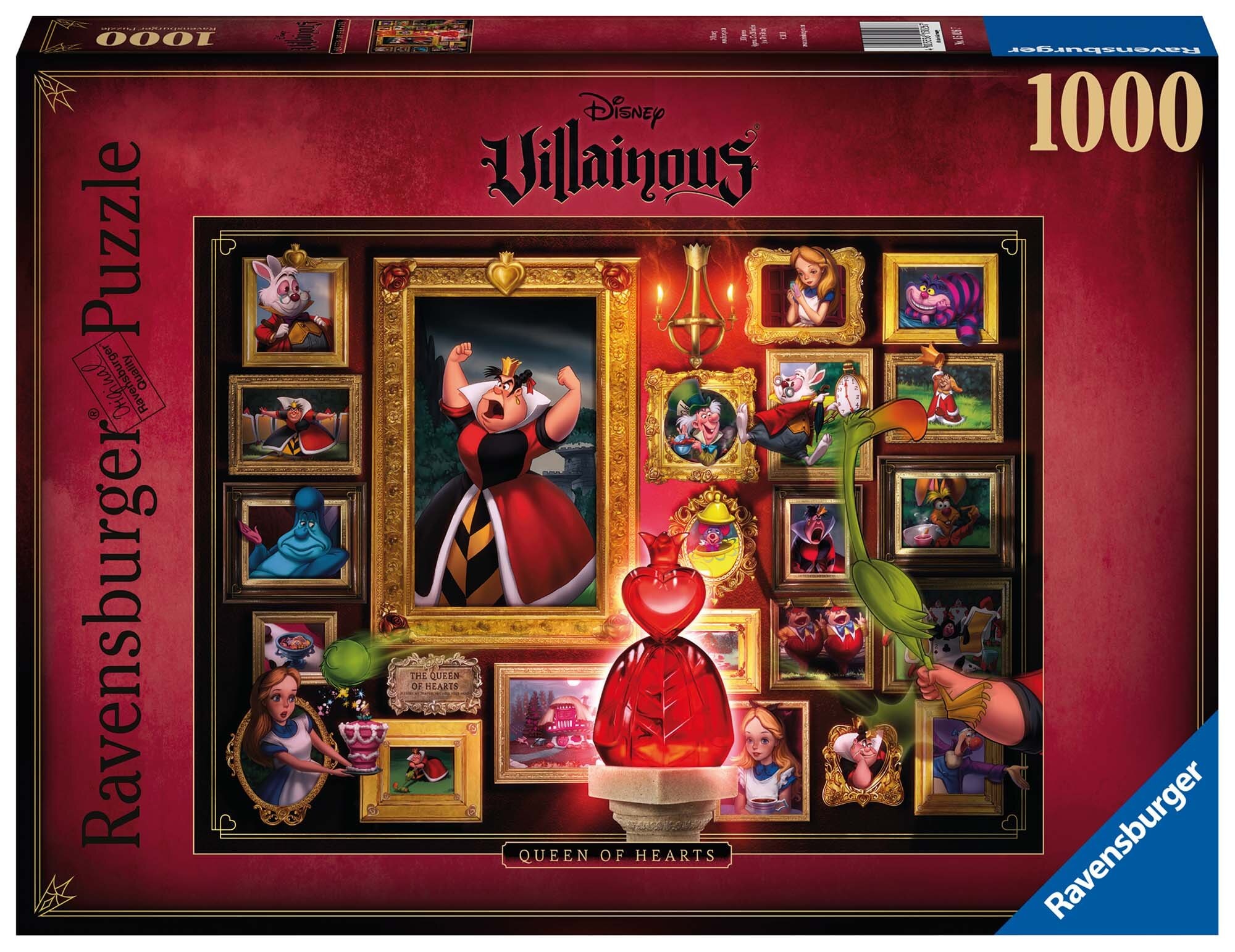 Ravensburger Puslespill, Disney Villainous - Queen of Hearts 1000 brikker