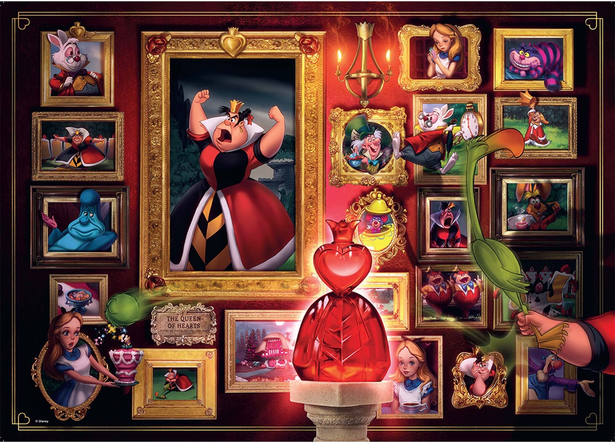 Ravensburger Puslespill, Disney Villainous - Queen of Hearts 1000 brikker
