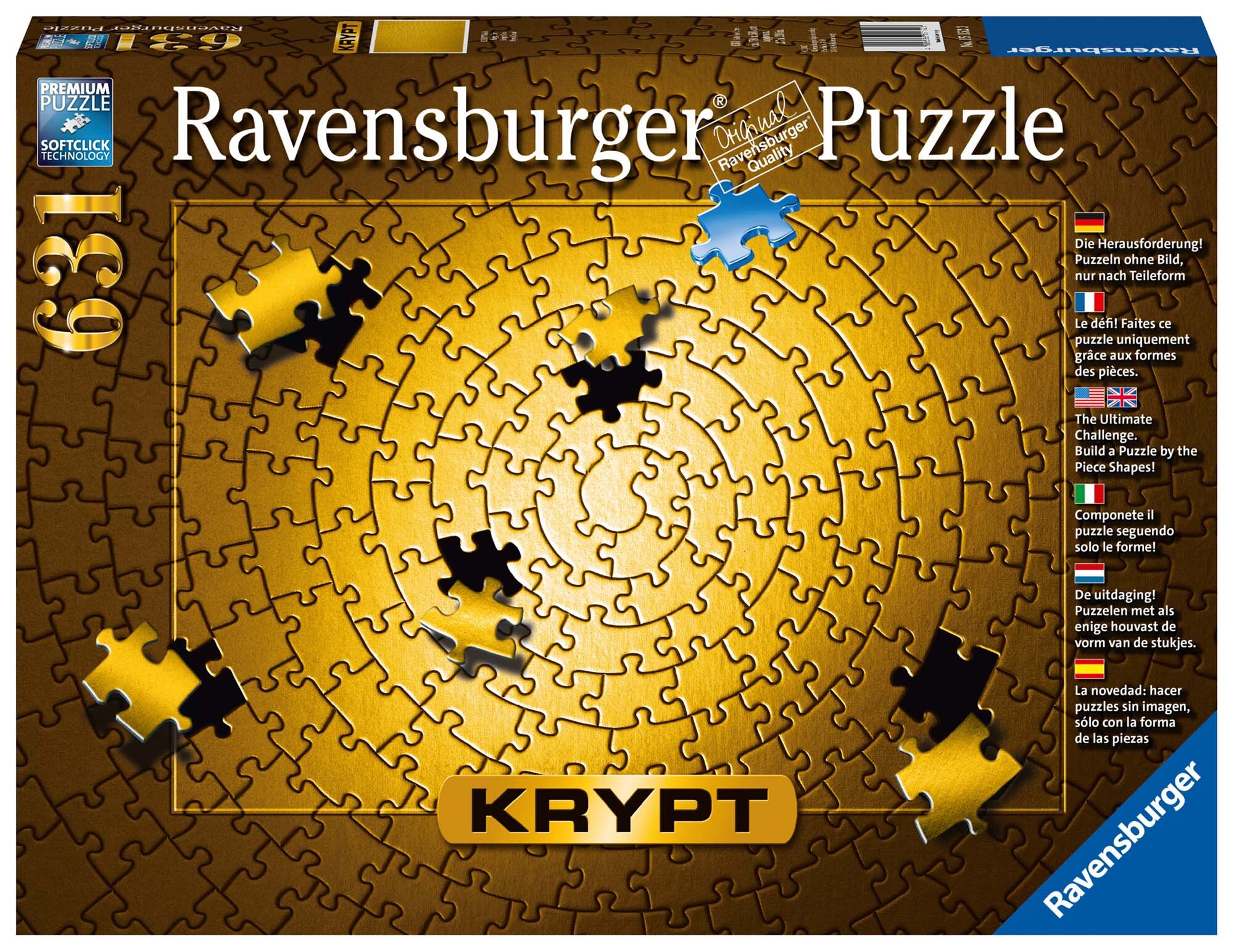 Ravensburger Puslespill, Krypt Gold 631 brikker