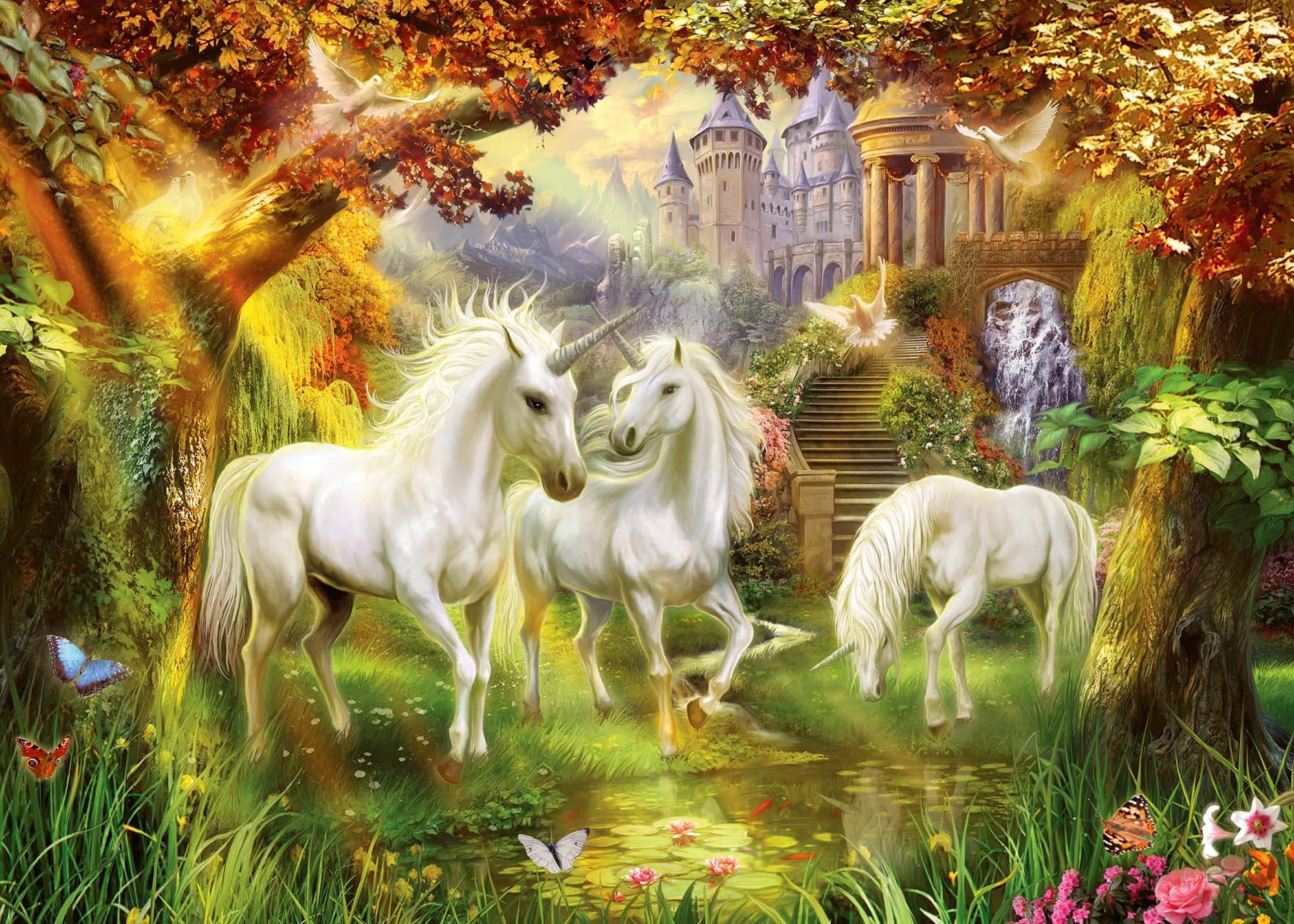 Ravensburger Puslespill, Unicorns in the Forest 1000 brikker