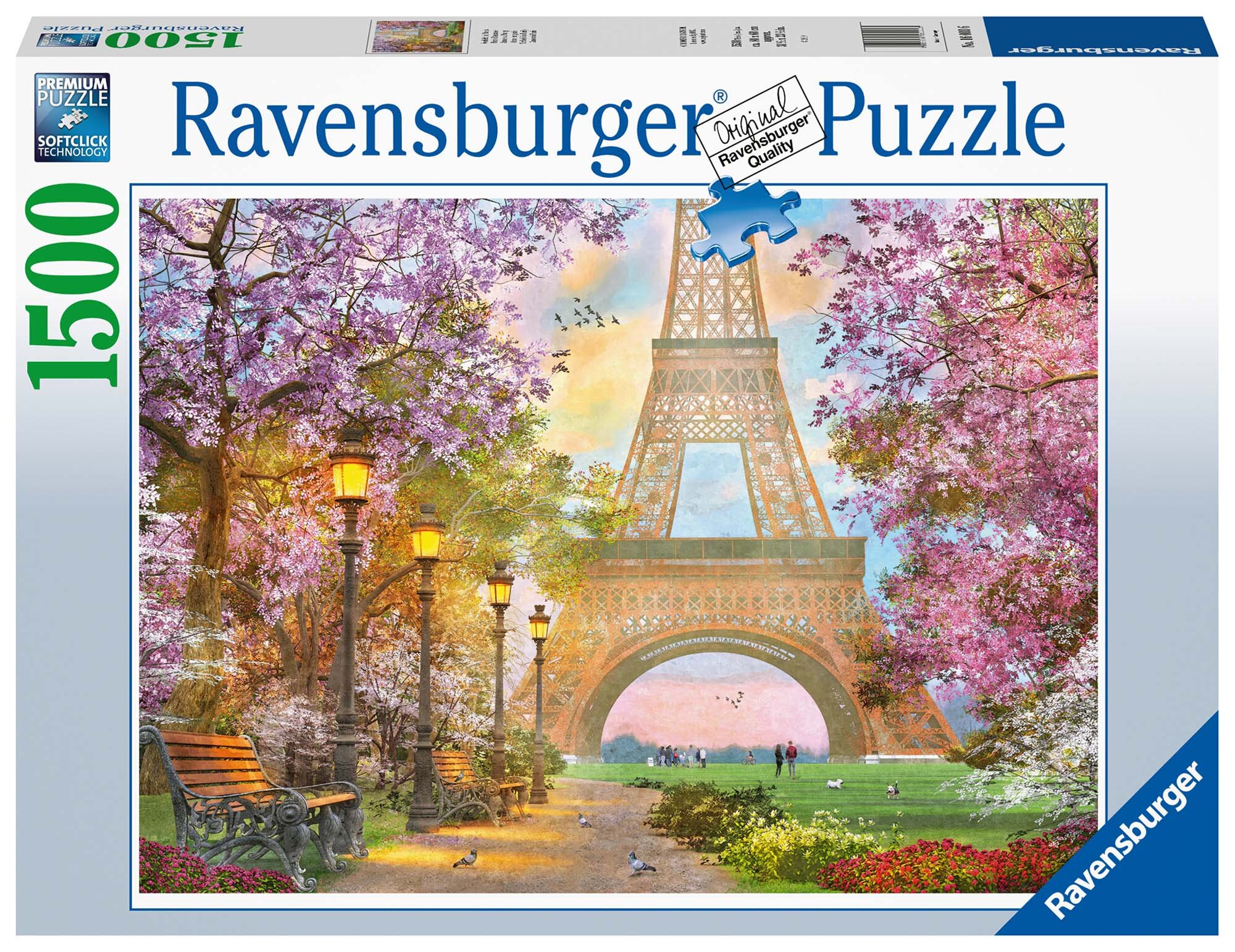Ravensburger Puslespill, Romantic Paris 1500 brikker