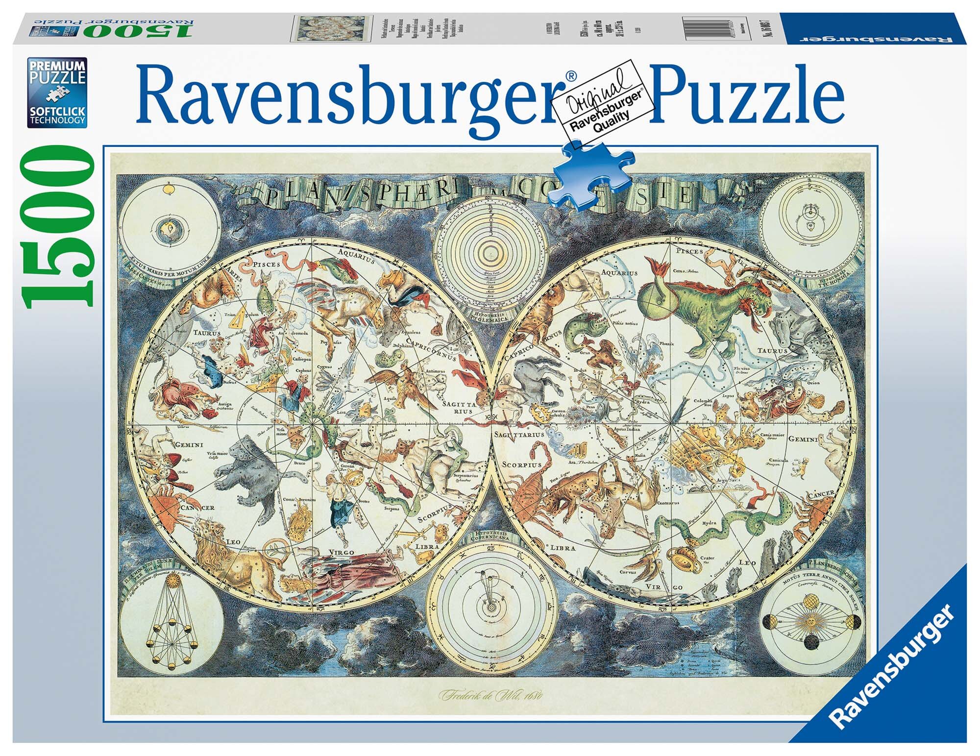 Ravensburger Puslespill, Worldmap of Fantastical Beasts 1500 brikker