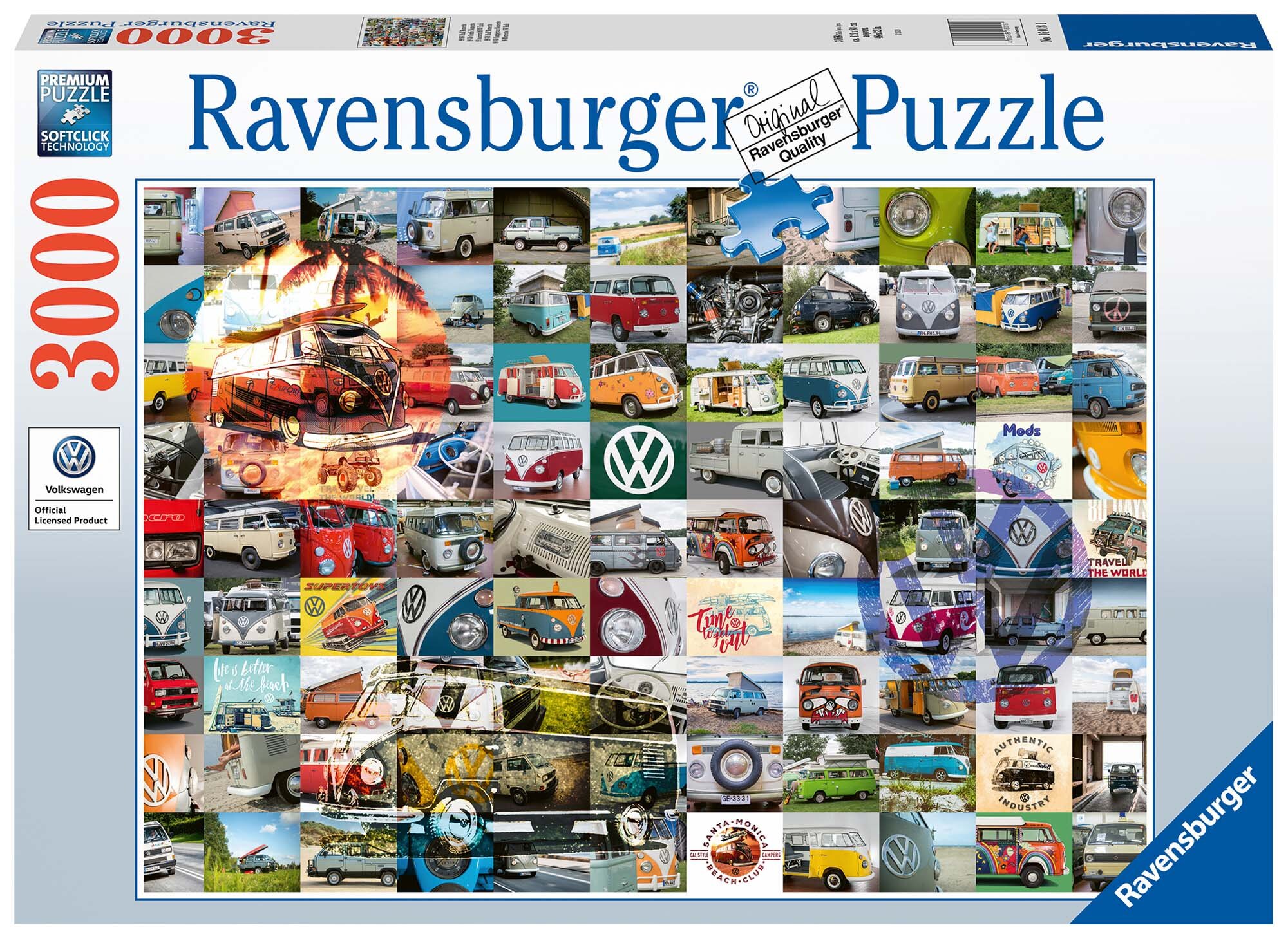 Ravensburger Puslespill, 99 VW Bulli Moments 3000 brikker