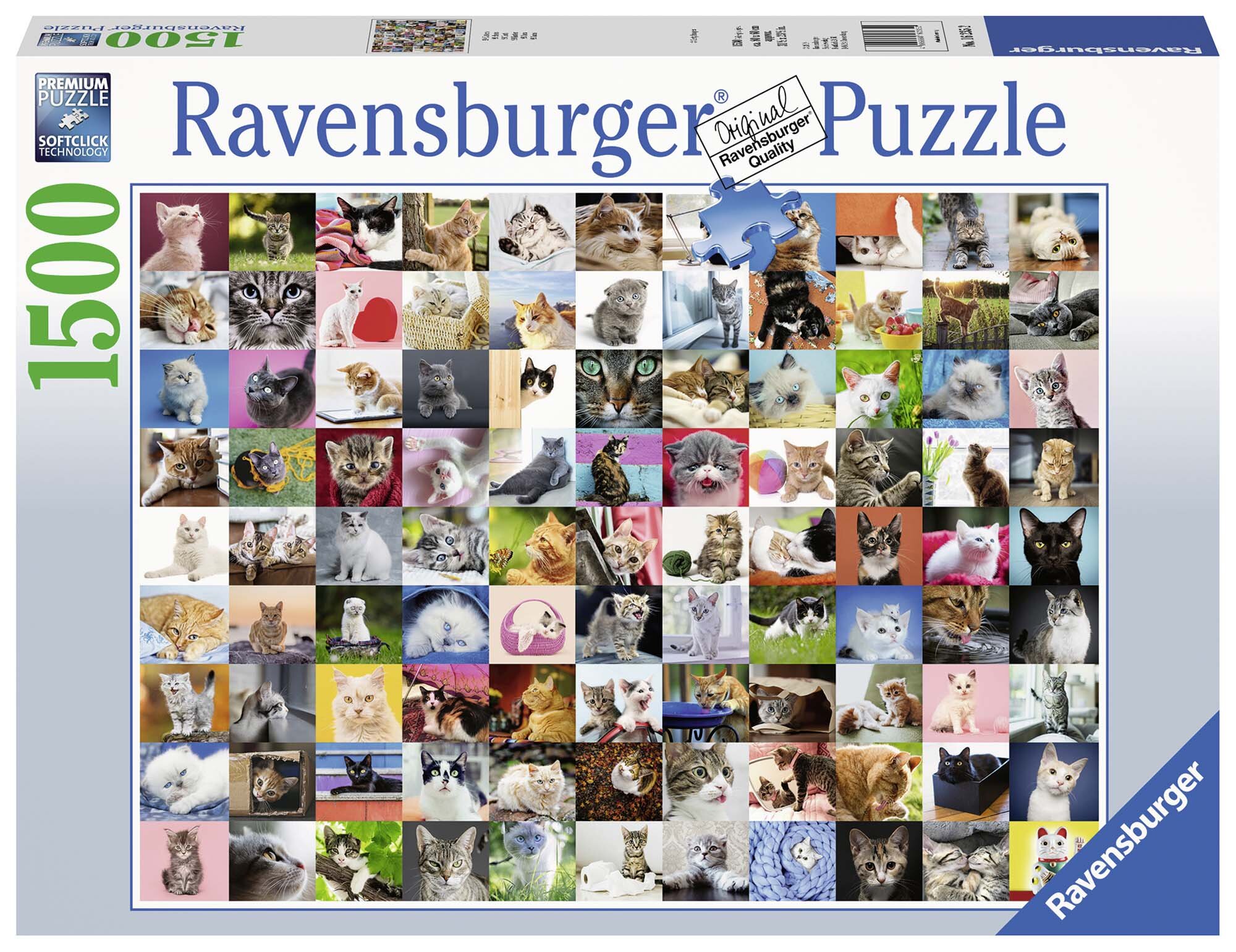 Ravensburger Puslespill, 99 Cats 1500 brikker