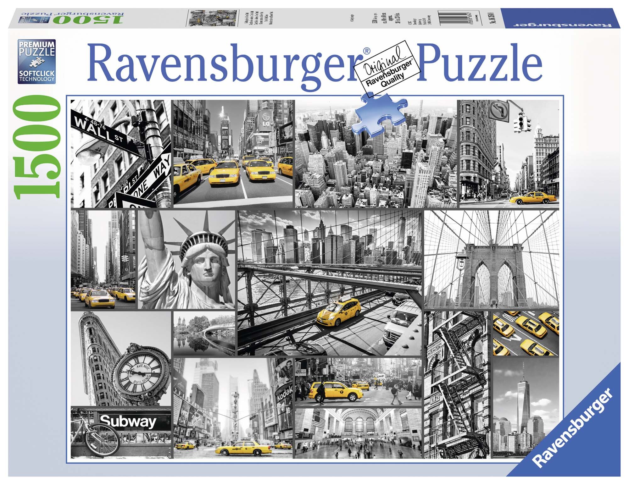 Ravensburger Puslespill, New York Cabs - 1500 brikker