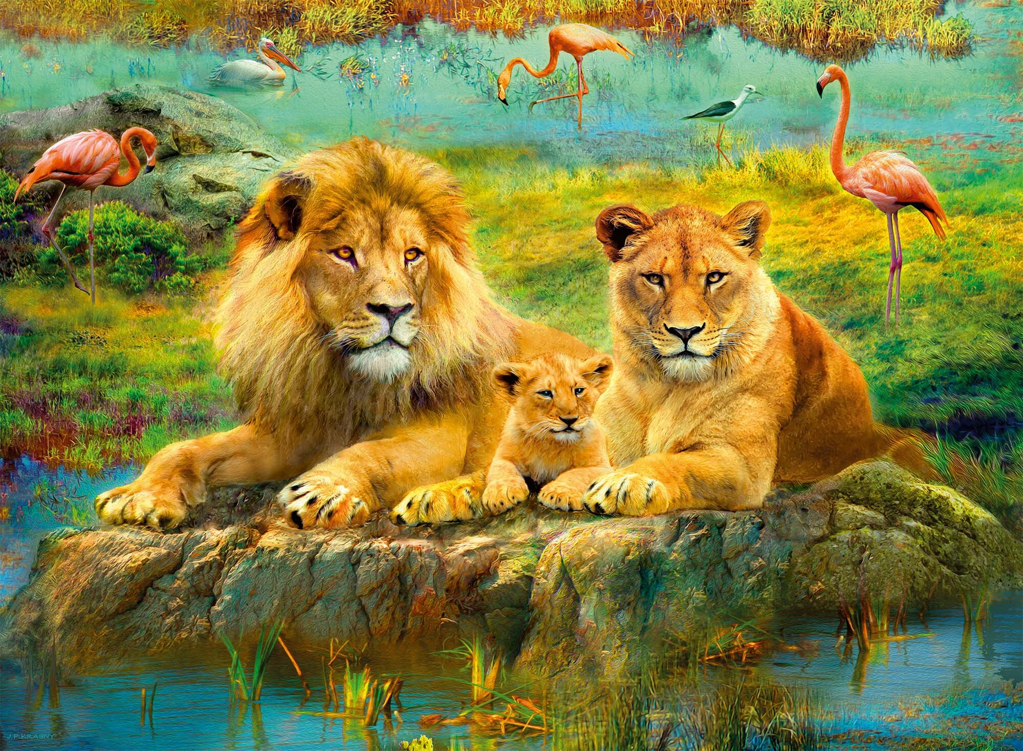 Ravensburger Puslespill, Lions in the Savannah 500 brikker