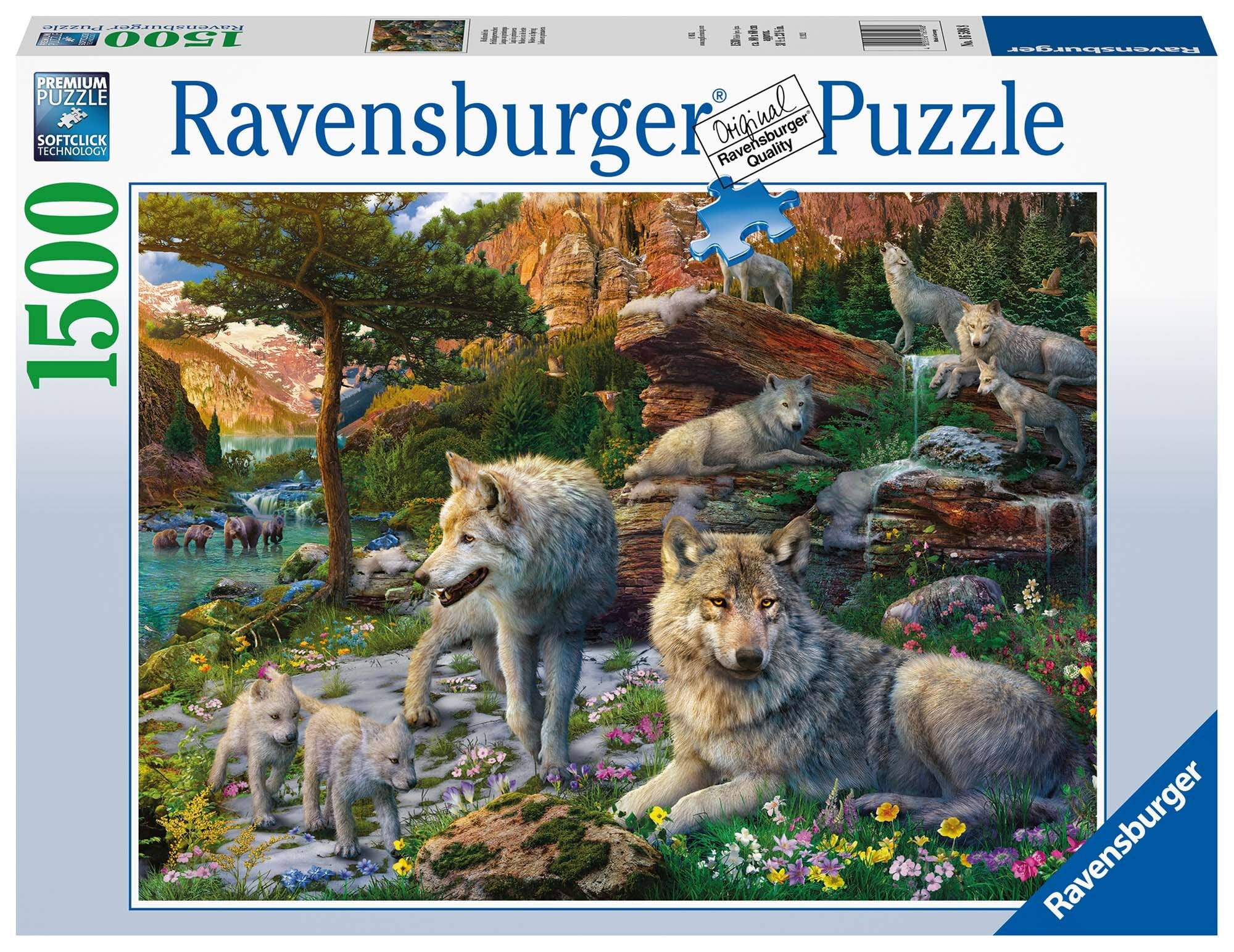 Ravensburger Puslespill, Wolves in Spring 1500 brikker