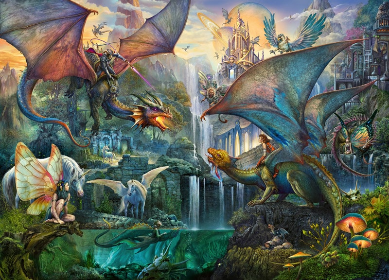 Ravensburger Puslespill, Magical Forest - Dragon 9000 brikker
