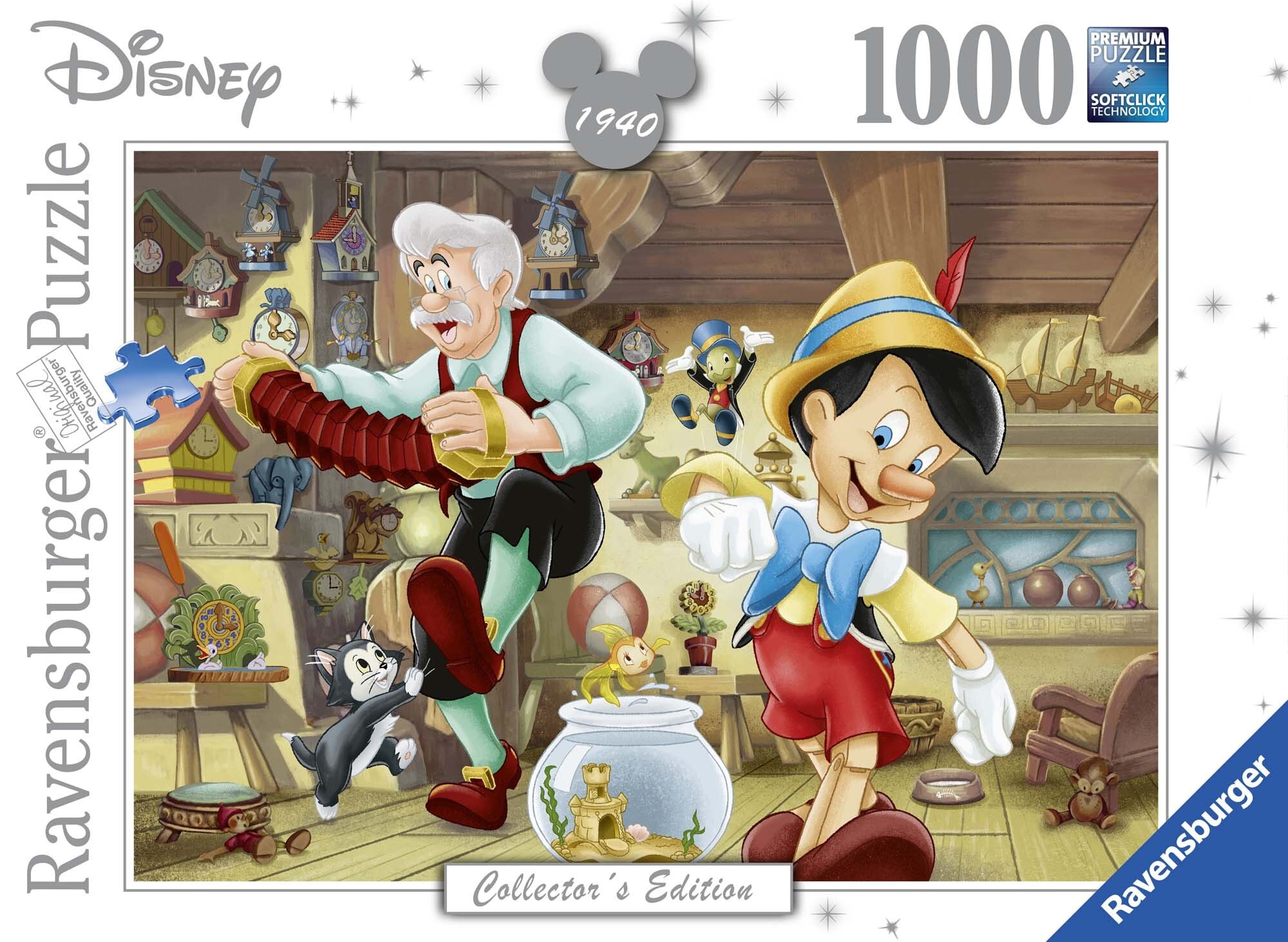 Ravensburger Puslespill, Disney - Pinocchio 1000 brikker