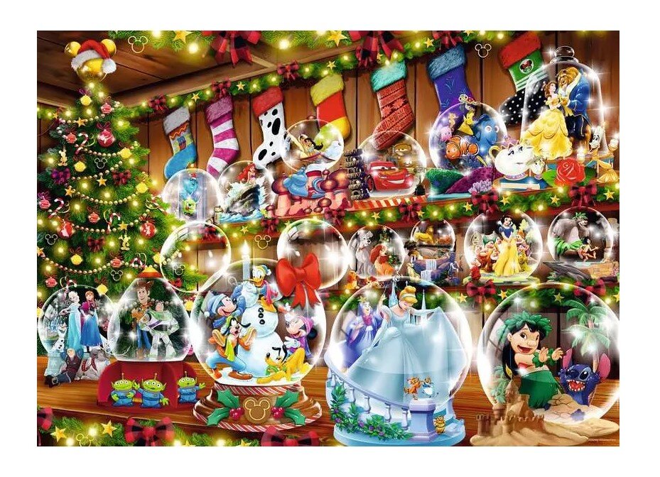 Ravensburger Puslespill - Jul med Disney 1000 brikker