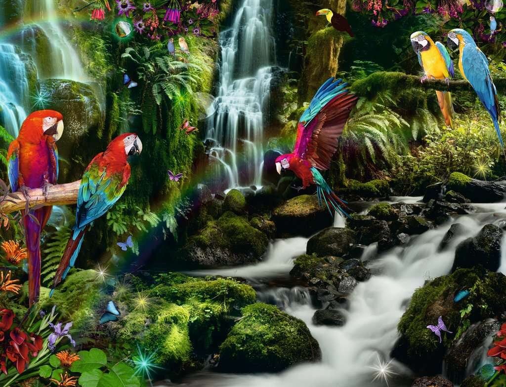 Ravensburger Puslespill, Parrot's Paradise 2000 brikker