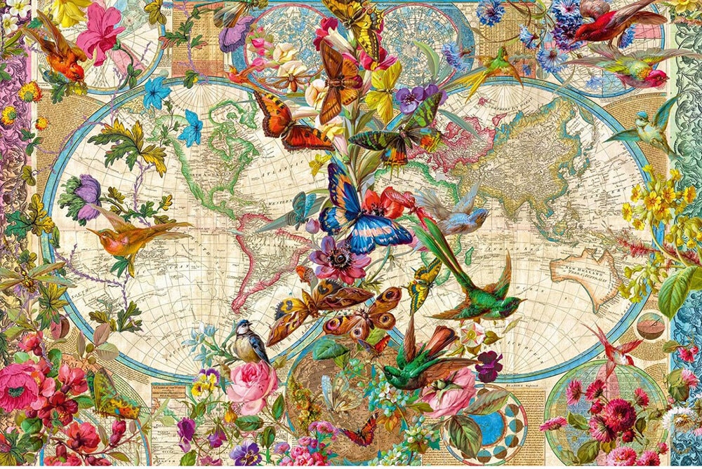 Ravensburger Puslespill - Flora & Fauna World Map 3000 brikker