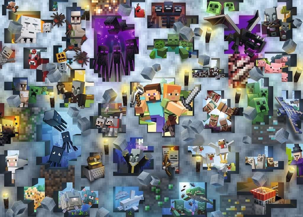 Ravensburger Puslespill - Minecraft Mobs 1000 brikker