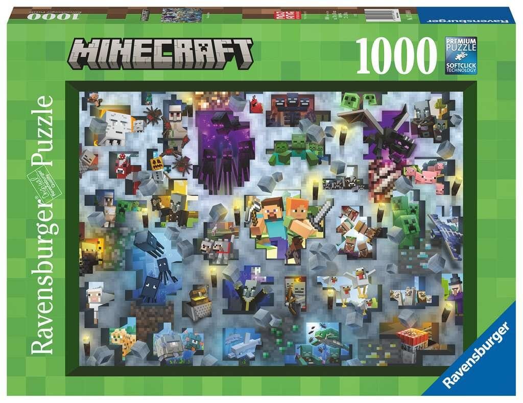 Ravensburger Puslespill - Minecraft Mobs 1000 brikker