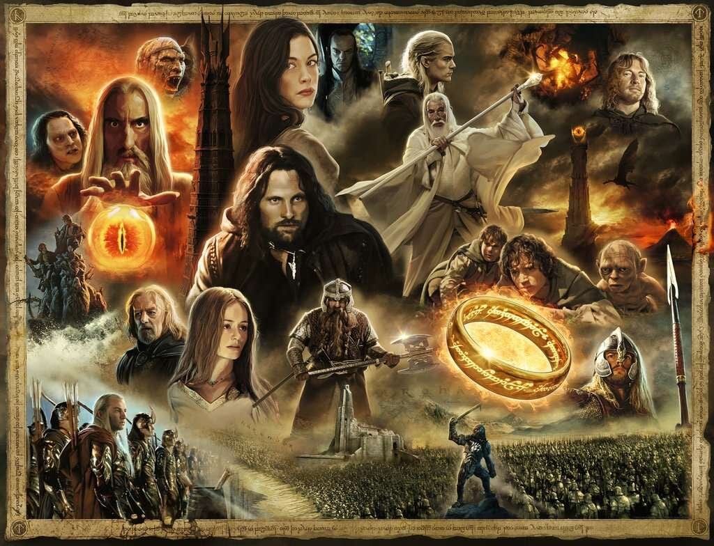 Ravensburger Puslespill - The Lord of the Rings: To Tårn 2000 brikker