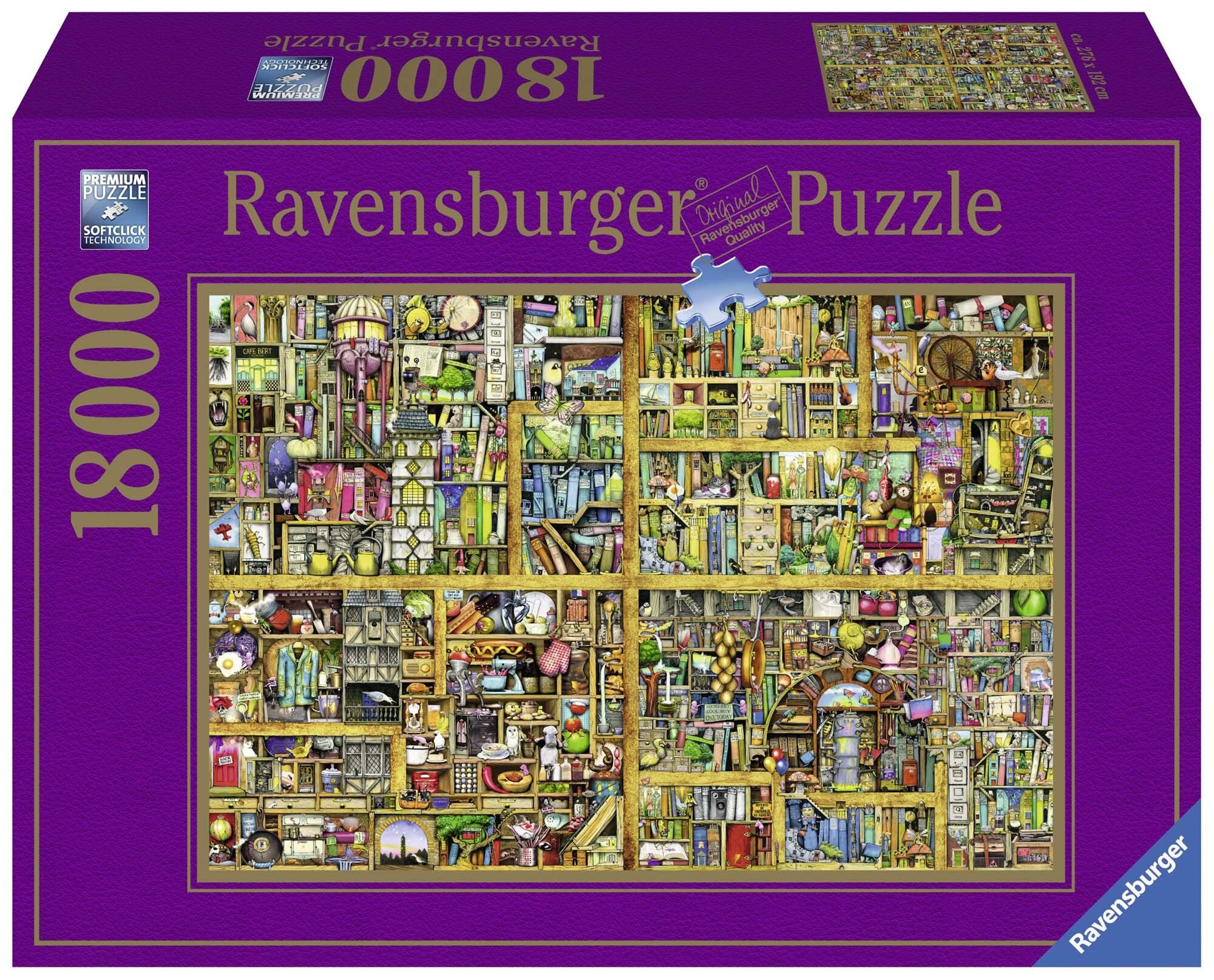 Ravensburger Puslespill, Magical Bookcase 18000 brikker