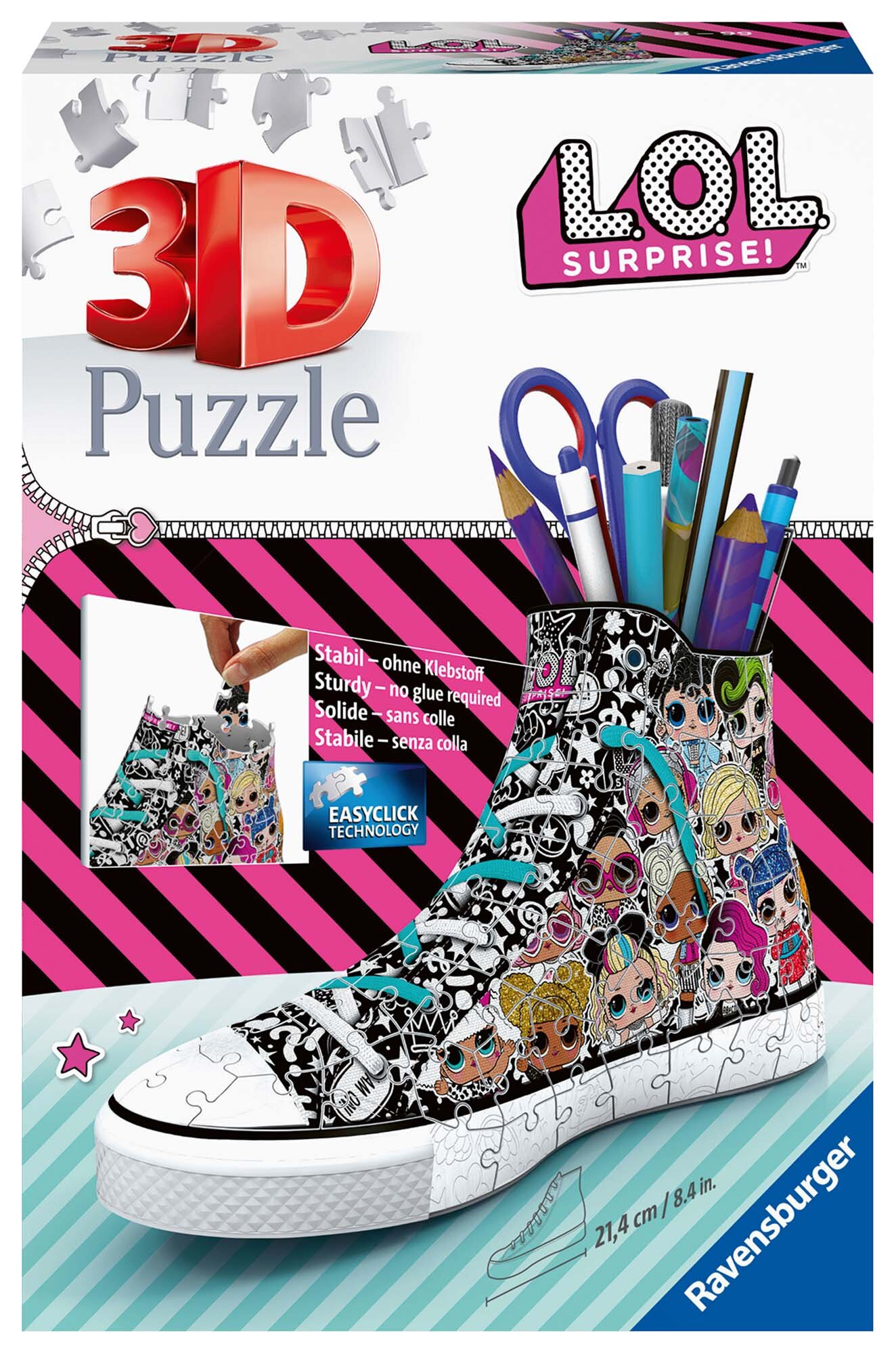 Ravensburger 3D Puslespill, LOL Surprise sneaker 108 brikker