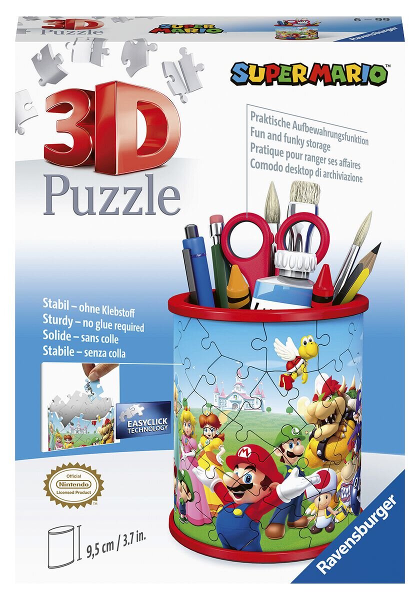Ravensburger 3D Puslespill, Super Mario blyantholder, 54 brikker