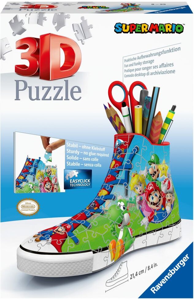 Ravensburger 3D Puslespill, Super Mario sneaker 108 brikker