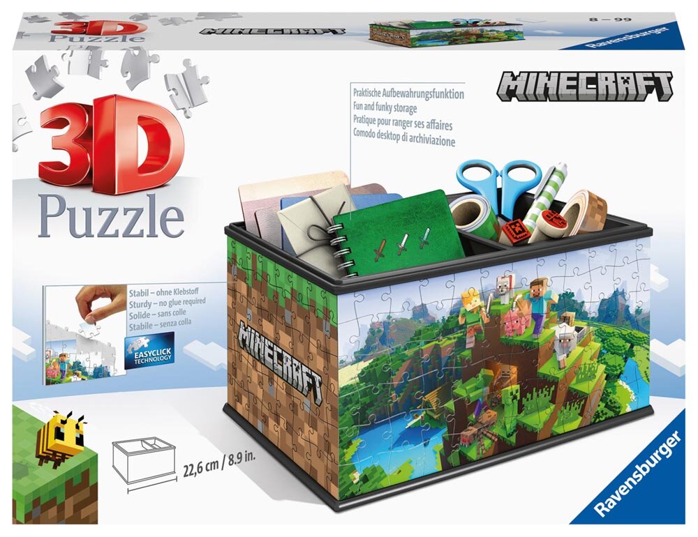 Ravensburger 3D Puslespill - Minecraft oppbevaringsboks 216 brikker