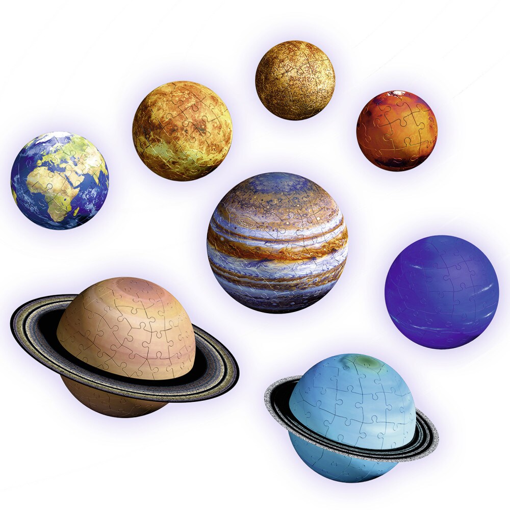 Ravensburger 3D Puslespill, The Solar System 27/54/72/108 brikker