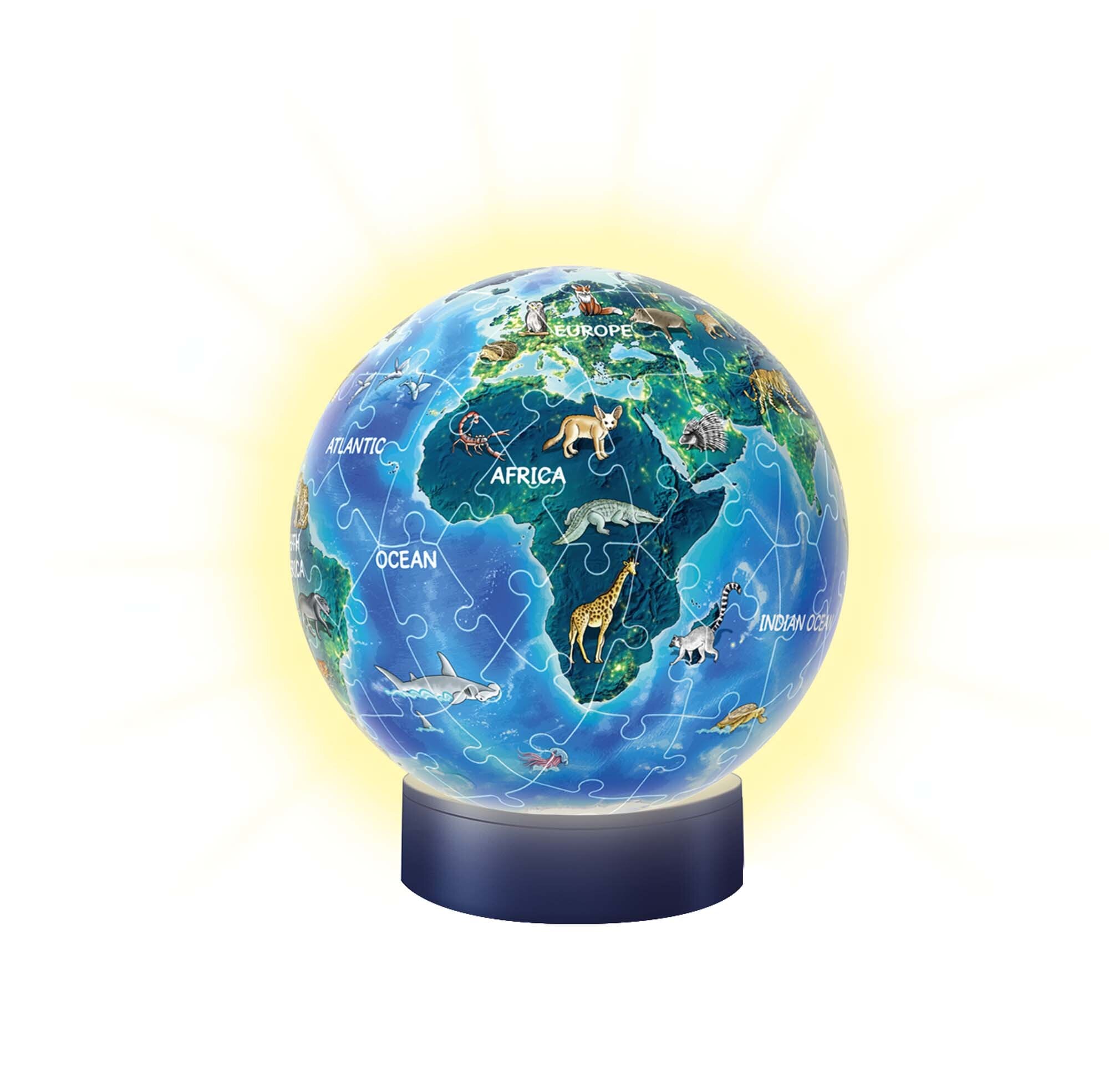 Ravensburger 3D Puslespill, Children Globe Nightlight 72 brikker