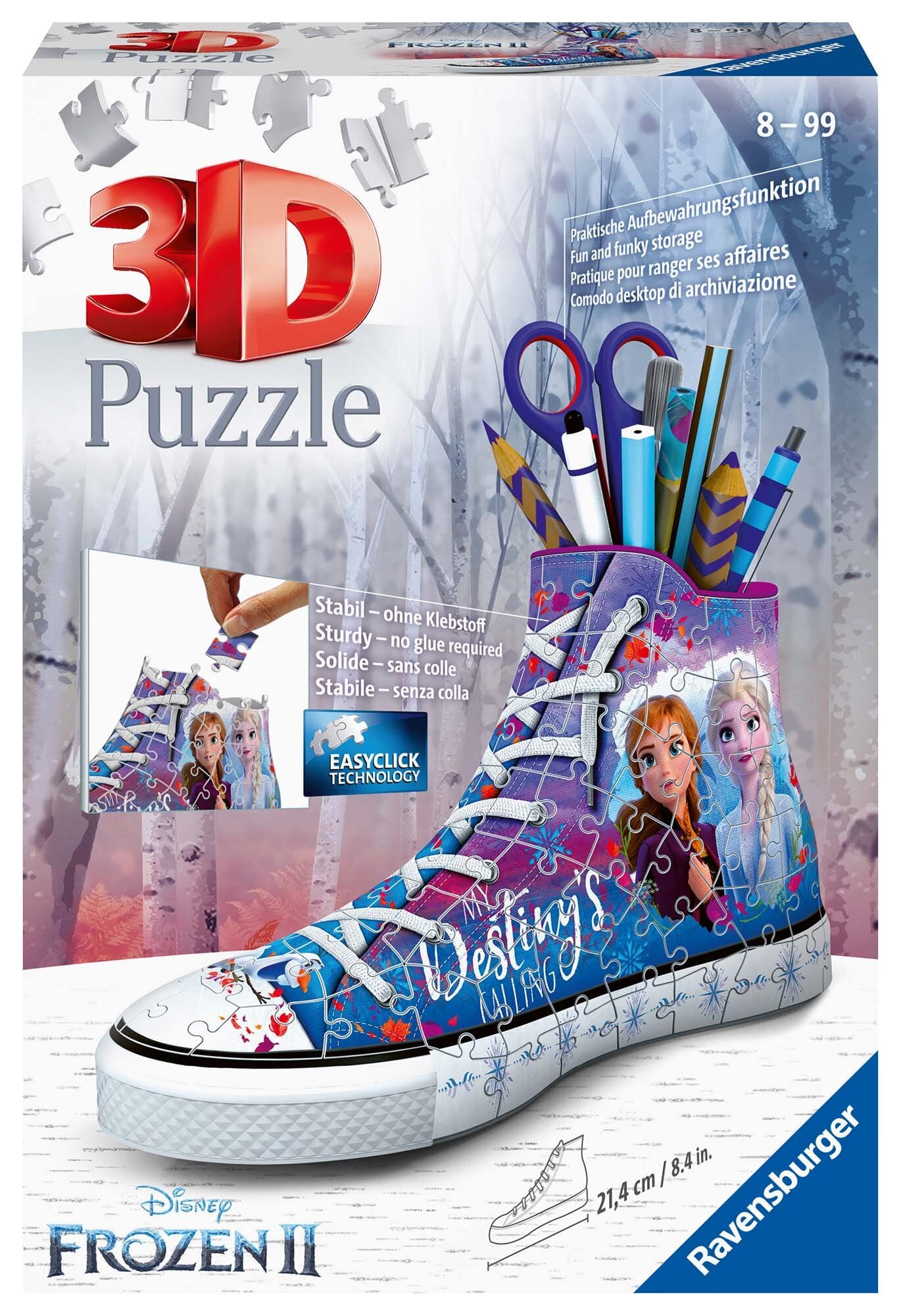 Ravensburger 3D Puslespill, Disney Frozen 2 sneaker 108 brikker