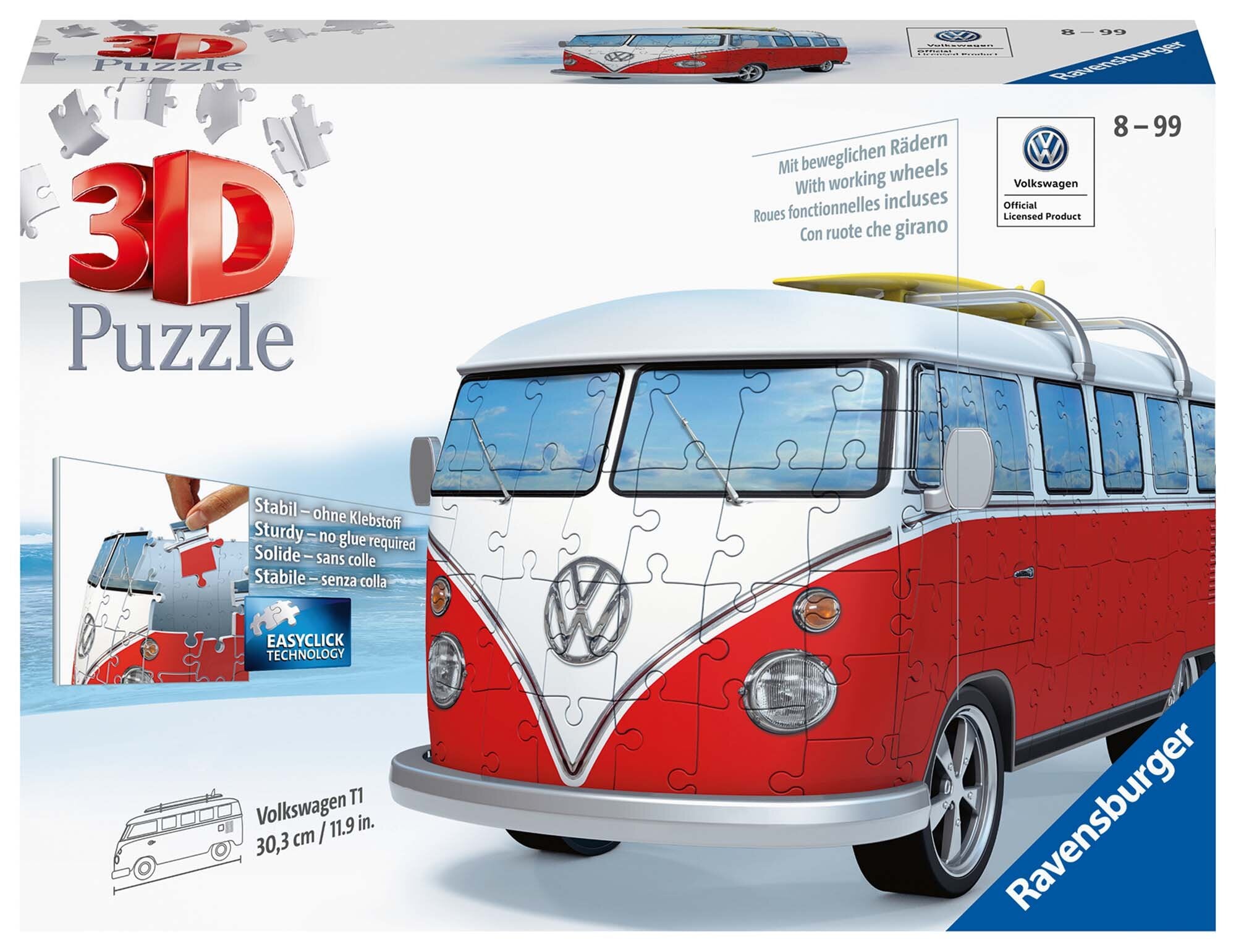 Ravensburger 3D Puslespill, VW Bus T1  162 brikker