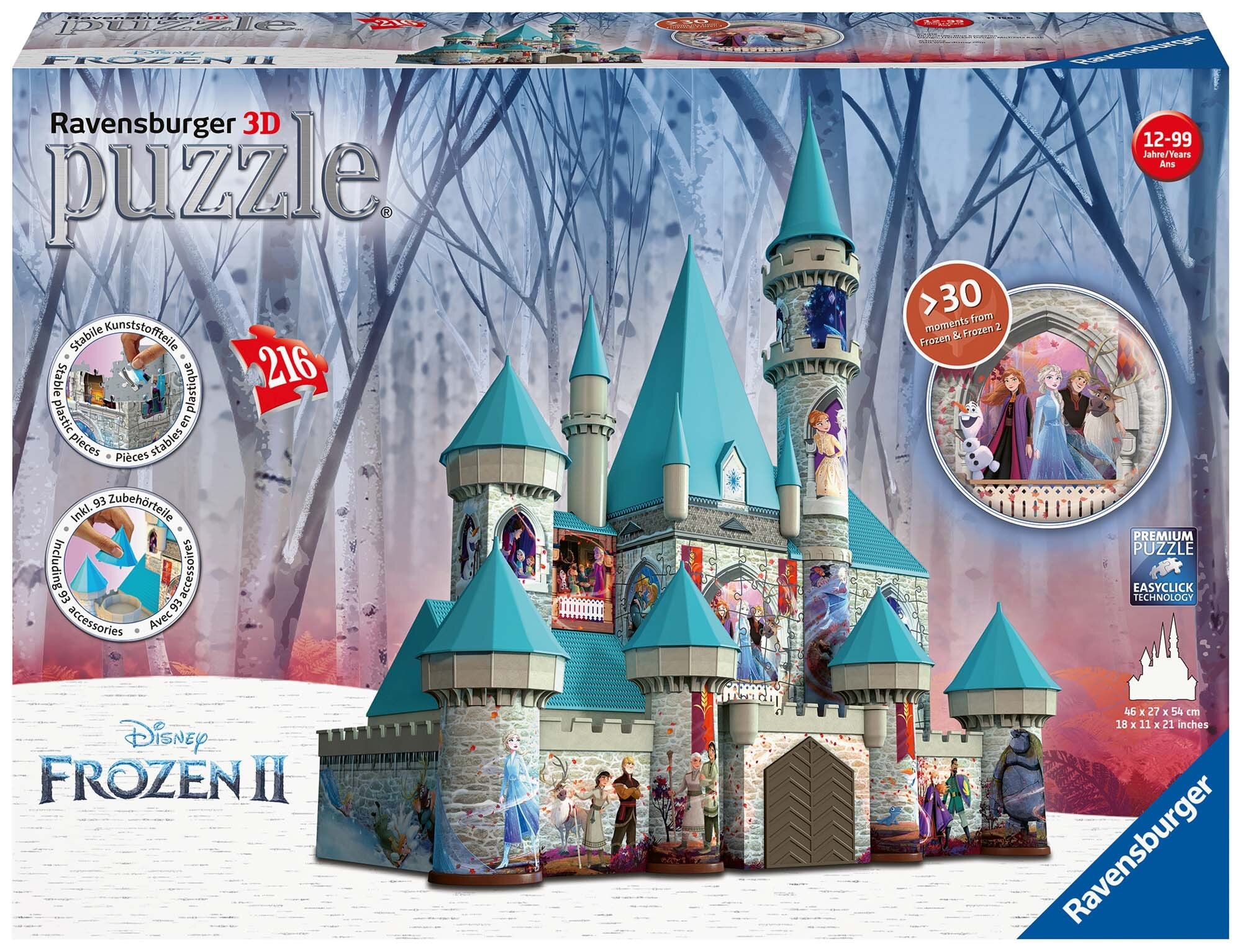 Ravensburger 3D Puslespill, Disney Frozen Castle 216 brikker