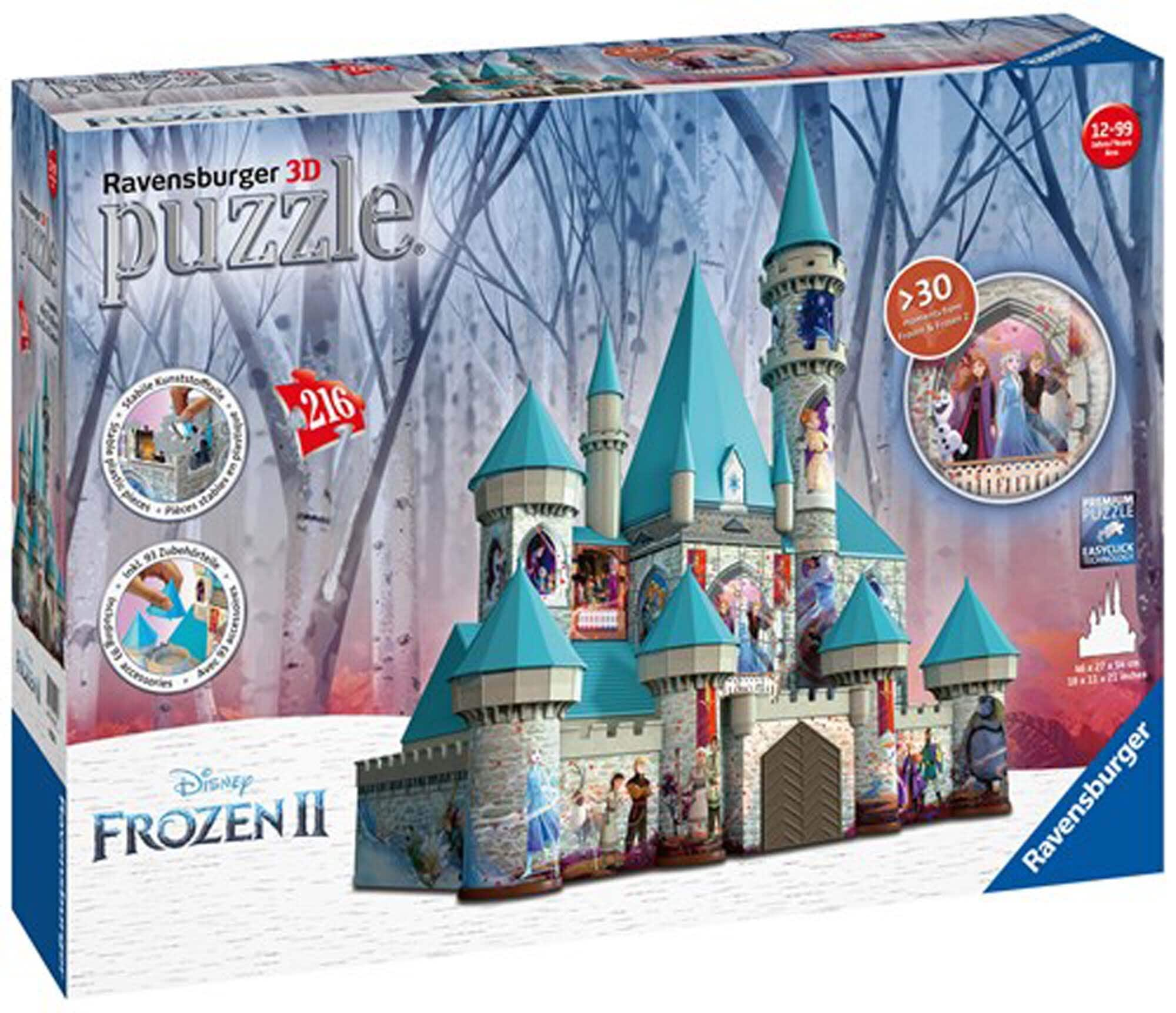 Ravensburger 3D Puslespill, Disney Frozen Castle 216 brikker