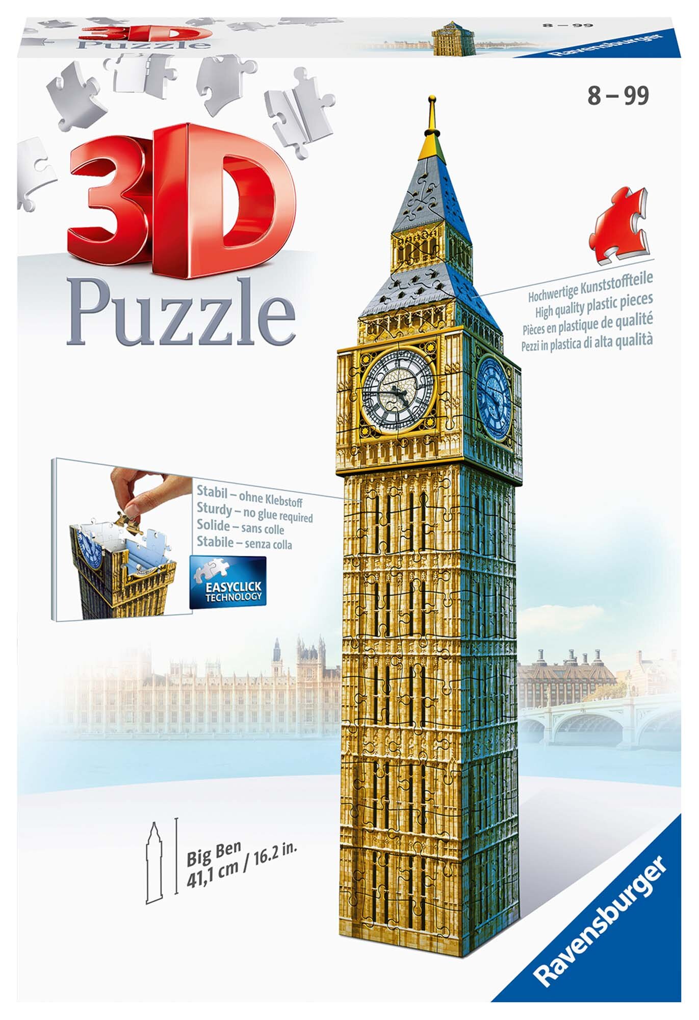 Ravensburger 3D Puslespill, Big Ben London 216 brikker