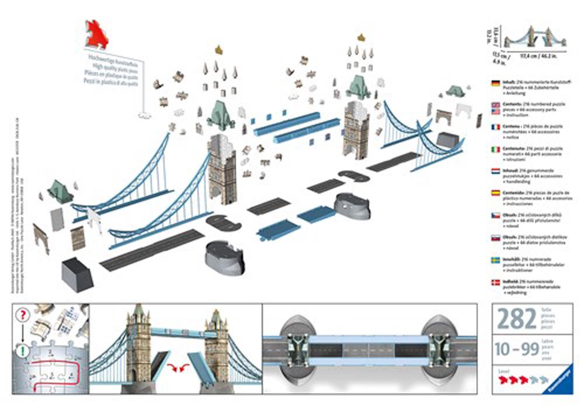 Ravensburger 3D Puslespill, Tower Bridge 216 brikker