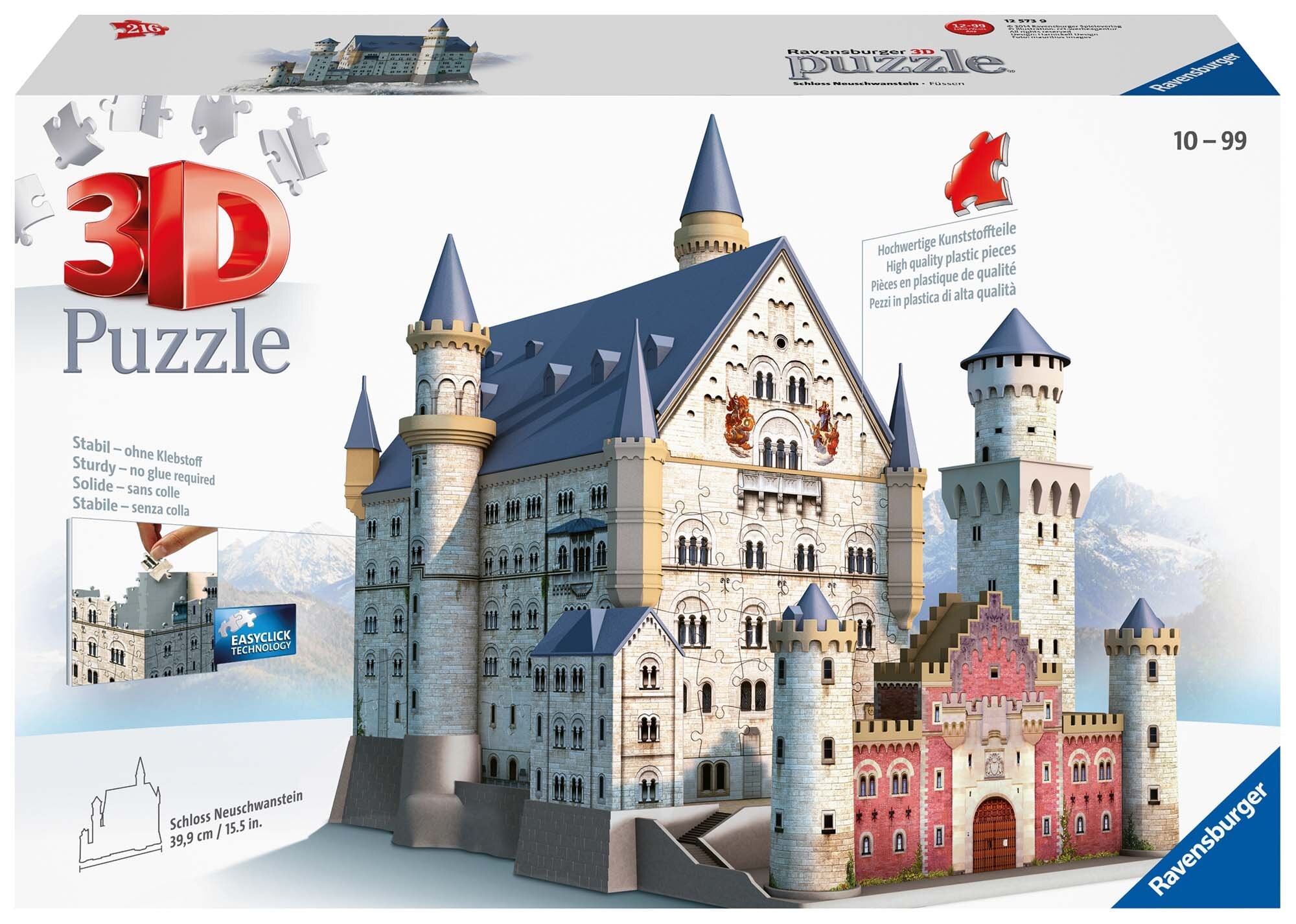 Ravensburger 3D Puslespill, Neuschwanstein Castle 216 brikker