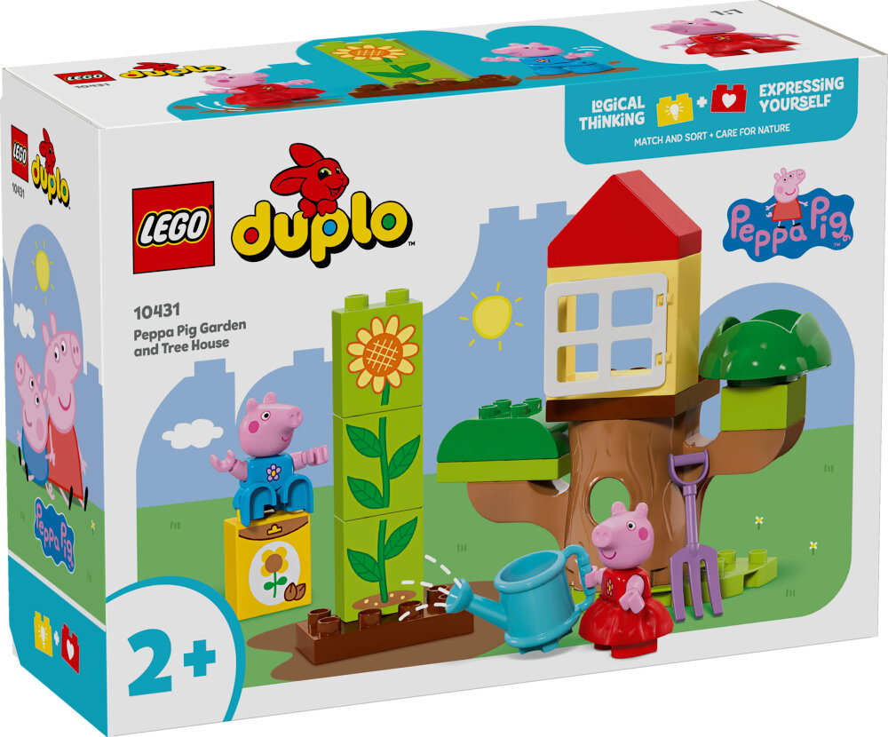 LEGO Peppa Gris - Peppa Gris med hage og trehytte 2+
