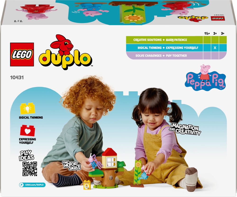 LEGO Peppa Gris - Peppa Gris med hage og trehytte 2+