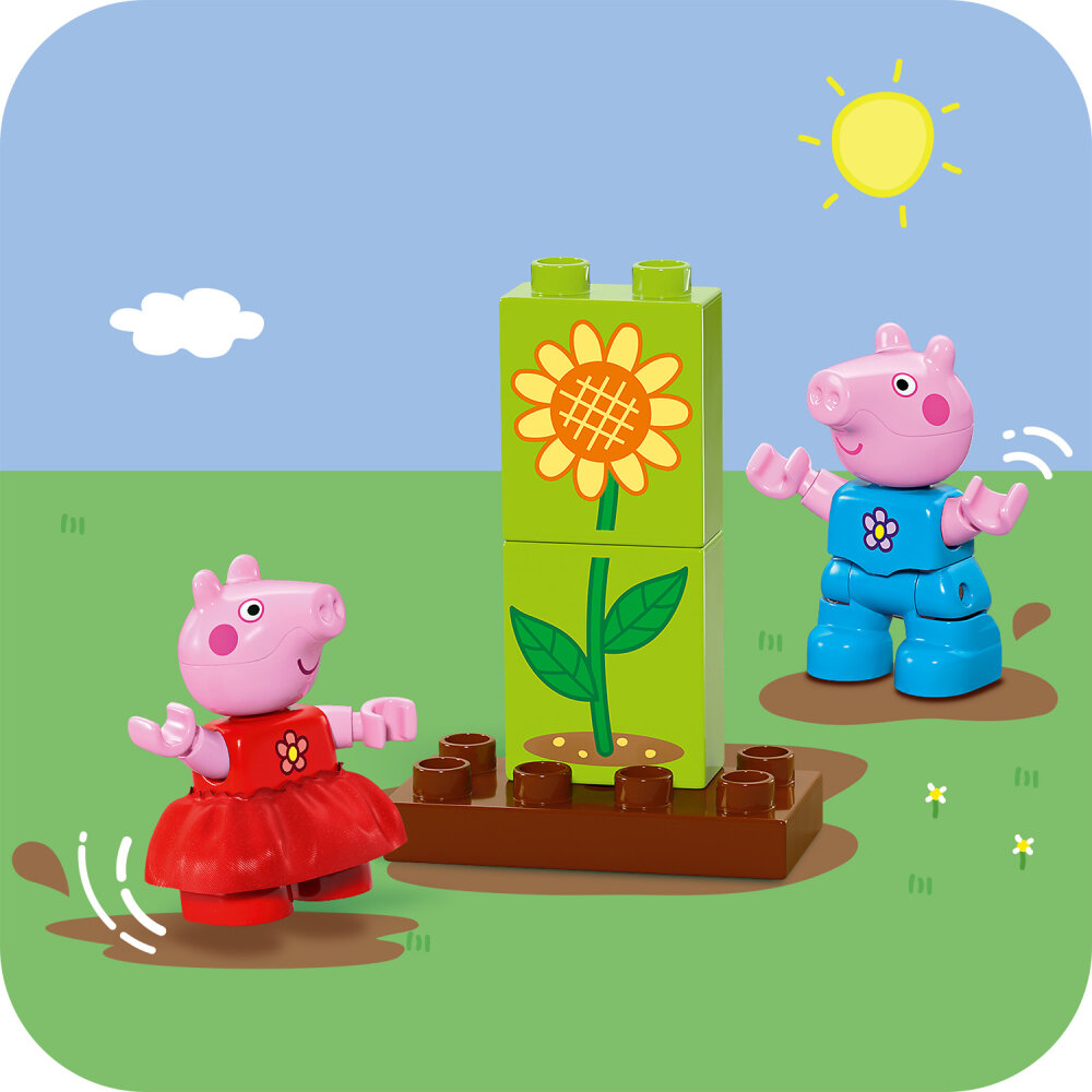 LEGO Peppa Gris - Peppa Gris med hage og trehytte 2+