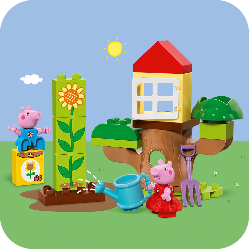 LEGO Peppa Gris - Peppa Gris med hage og trehytte 2+