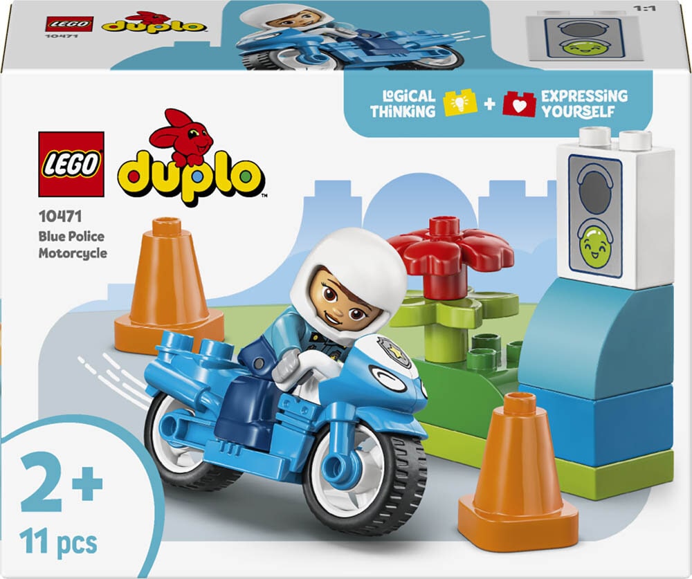 LEGO Duplo - Blå politimotorsykkel 2+