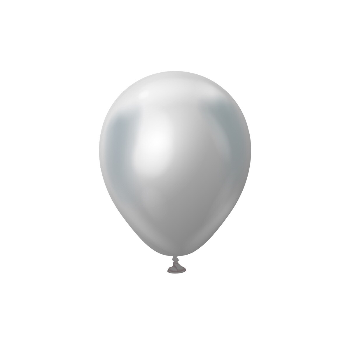 Premium Latexballonger Sølv Chrome 13 cm 25 stk