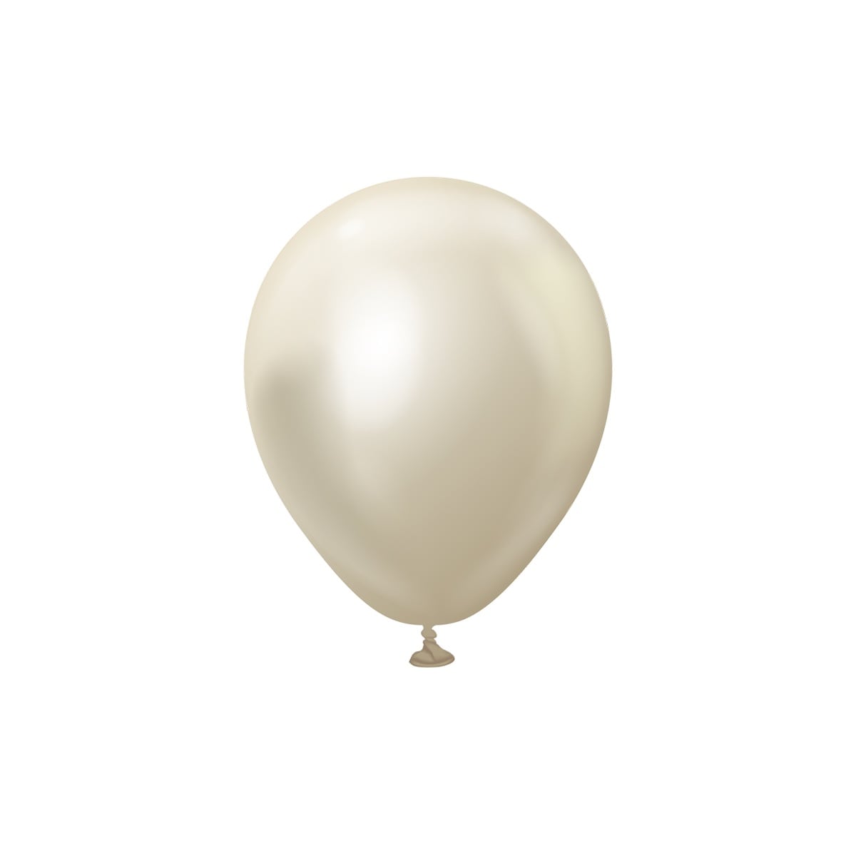 Premium Latexballonger White Gold Chrome 13 cm 25 stk.