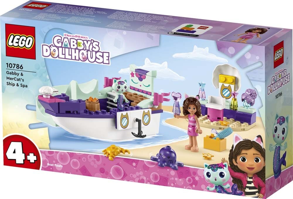 LEGO Gabby's Dollhouse - Gabby og Havkatts skip og spa 4+