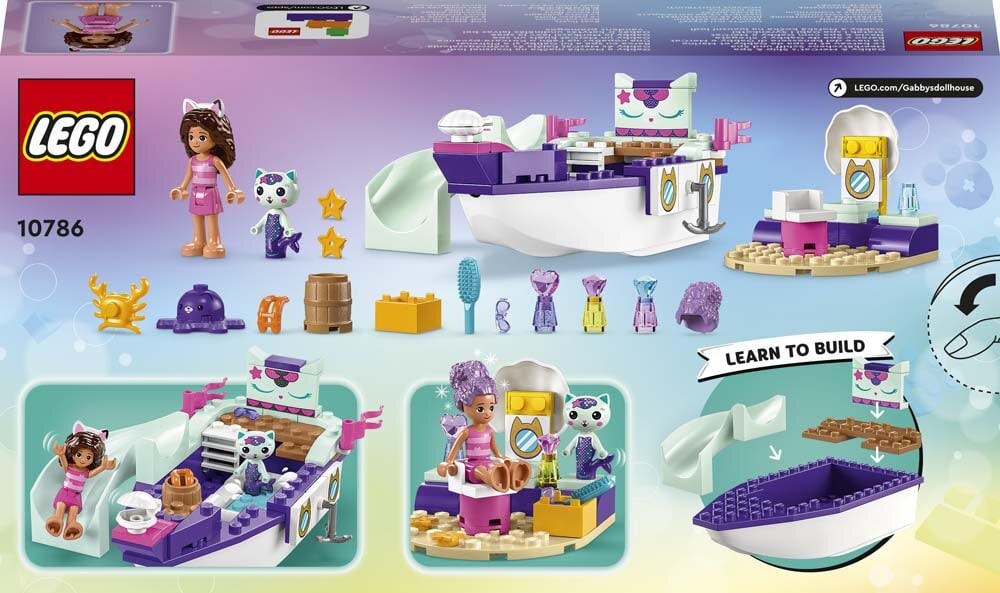 LEGO Gabby's Dollhouse - Gabby og Havkatts skip og spa 4+
